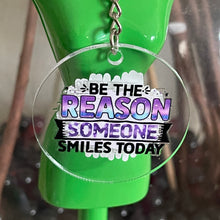 Load image into Gallery viewer, Inspirational Acrylic Keychains for Women | Motivational Messages with UV Stickers & Tassel 2" Circle