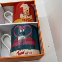 Load image into Gallery viewer, Paul Thurlby's Numbered Espresso Cups (4) Saucers (4) Set of 8 pieces