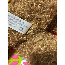 Load image into Gallery viewer, Yellow Rain Gear Swingline Curly Teddy Bear Plush Stuffed Animal
