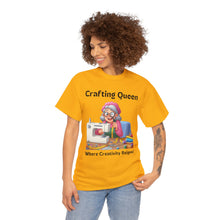 Load image into Gallery viewer, Crafting Queen: Where Creativity Reigns, Grandma Sewing Cotton Classic T-shirt