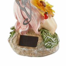 Load image into Gallery viewer, Garden Blooms Fairy Solar Statue Daisies Light At Night Cite Polyresin Figure