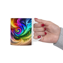 Load image into Gallery viewer, Bright Rainbow Swirls in Motion #10 Mug 11oz mug AI-Generated Artwork
