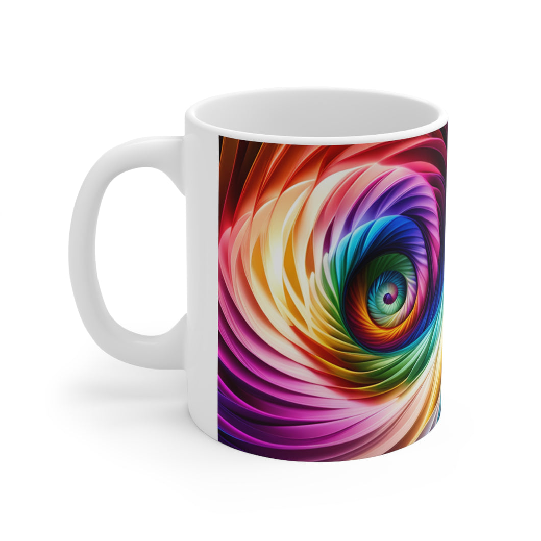 Fusion of Bright Rainbow Swirls in Motion #12 Mug 11oz mug AI-Generated Artwork
