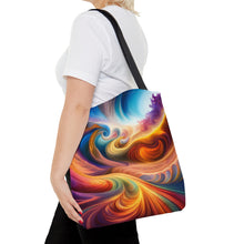 Load image into Gallery viewer, Glory Tye Dye Swirls and Ripples Tote Bag AI Artwork 100% Polyester #2