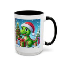 Load image into Gallery viewer, Mug Dinosaur Christmas Santa Hat Holiday Coffee Cup 11, 15oz