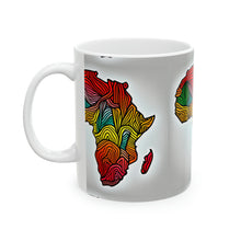 Load image into Gallery viewer, Colors of Africa Continent Map #5 AI 11oz Coffee Mug