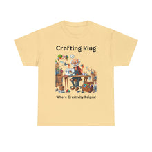 Load image into Gallery viewer, Crafting King: Where Creativity Reigns, Grandpa 100% Cotton Classic Fit T-shirt