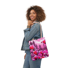 Load image into Gallery viewer, Pink Heart Series #16 Fashion Graphic Print Trendy 100% Polyester Canvas Tote Bag AI Image