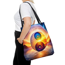 Load image into Gallery viewer, Ying Infinite Beauty Moon Light  Fusion of Colors #3 Tote Bag AI Artwork 100% Polyester