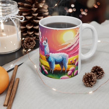 Load image into Gallery viewer, Good Vibes Cute Llama Funny #2 Ceramic 11oz Mug AI-Generated Artwork