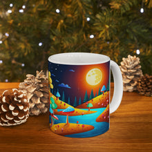 Load image into Gallery viewer, Lunar Moon Mushroom Planet Fantasy Art #2 Ceramic Mug 11oz
