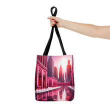 Load image into Gallery viewer, City Line Love the Pink Heart Series #6 Tote Bag AI Artwork 100% Polyester