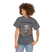 Load image into Gallery viewer, Crafting King: Where Creativity Reigns, Knitting 100% Cotton Classic T-shirt
