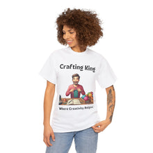 Load image into Gallery viewer, Crafting King: Where Creativity Reigns, Knitting 100% Cotton Classic T-shirt