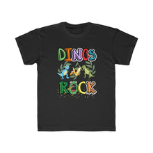 Load image into Gallery viewer, Raptor Dinos Rock this jungle Youth Unisex Regular Fit T-Shirt Dinosaurs