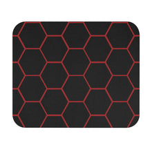 Load image into Gallery viewer, Red and Black Honeycomb Bee Mouse Pad (Rectangle) 9" x 8" High Density oam