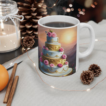 Load image into Gallery viewer, Happy Birthday Wedding Cake Celebration #6 Ceramic 11oz mug AI-Generated Artwork