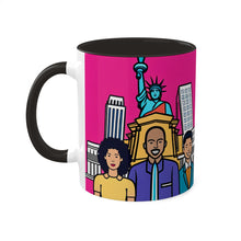 Load image into Gallery viewer, Colors of Africa Pop Art Black Colorful #27 AI 11oz Black Accent Coffee Mug
