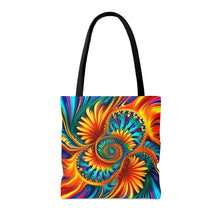 Load image into Gallery viewer, Re-growth Tye Dye Swirls and Ripples Tote Bag AI Artwork 100% Polyester #10