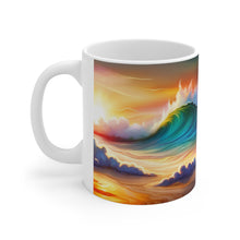 Load image into Gallery viewer, Pastel Sea-life Sunset #6 Ceramic Mug 11oz mug AI-Generated Artwork