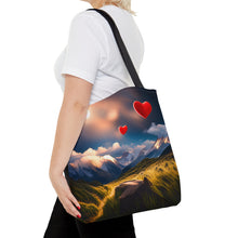 Load image into Gallery viewer, Mountain Red Skies Series #1 Tote Bag AI Artwork 100% Polyester
