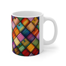Load image into Gallery viewer, Old Fashion Quilted Yarn Pattern #4 Mug 11oz mug AI-Generated Artwork