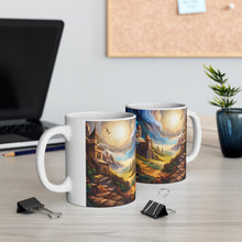 Load image into Gallery viewer, Medieval Castle at Sunset Mug 11oz mug AI-Generated Artwork