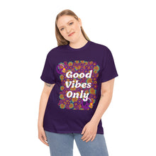 Load image into Gallery viewer, Good Vibes Only Flower Power Unisex 100% Cotton Short Sleeve T-shirt