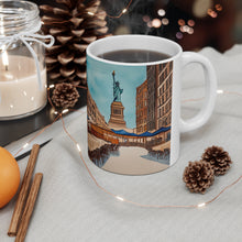 Load image into Gallery viewer, At the Cafe Statue of Liberty New York #13 Mug 11oz mug AI-Generated Artwork