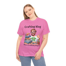 Load image into Gallery viewer, Crafting King: Where Creativity Reigns, T-Shirt Heat Press 100% Cotton Classic