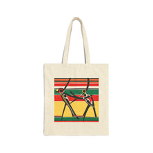 Load image into Gallery viewer, Colors of Africa Tribal Dance #1 100% Cotton Canvas Tote Bag 15" x 16"