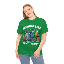 Load image into Gallery viewer, Beer Crafter Beer Brewing is my Therapy Brewing T-Shirt 100% Cotton Classic Fit
