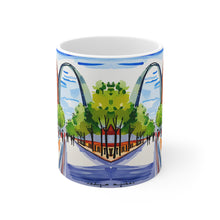 Load image into Gallery viewer, At the Cafe Saint Louis Arch #27 Mug 11oz mug AI-Generated Artwork