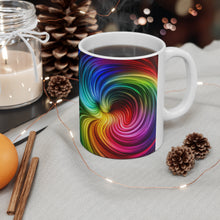 Load image into Gallery viewer, Bright Rainbow Swirls in Motion #5 Mug 11oz mug AI-Generated Artwork