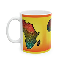 Load image into Gallery viewer, Colors of Africa Continent Map #6 AI 11oz Coffee Mug