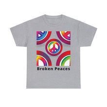 Load image into Gallery viewer, Broken Peaces Sign Symbol Unisex Heavyweight 100% Cotton T-Shirt