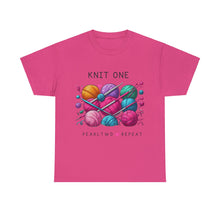 Load image into Gallery viewer, Knit One, Pearl 2, Repeat Knitting Yarn Balls T-Shirt 100% Cotton