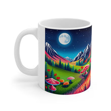 Load image into Gallery viewer, Lunar Full Moon & Mushrooms Fantasy Art #2 Ceramic Mug 11oz AI Generated Artwork