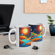 Load image into Gallery viewer, Lunar Moon Mushroom Planet Fantasy Art #2 Ceramic Mug 11oz