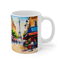 Load image into Gallery viewer, At the Cafe Paris France #7 Mug 11oz mug AI-Generated Artwork