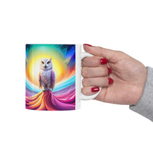 Load image into Gallery viewer, Beautiful Owl Standing in a Sea of Colors #9 Mug 11oz mug AI-Generated Artwork