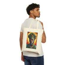 Load image into Gallery viewer, Colors of Africa Warrior King #9 100% Cotton Canvas Tote Bag 15" x 16"