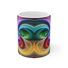 Load image into Gallery viewer, Fusion of Bright Rainbow Swirls in Motion #11 Mug 11oz mug AI-Generated Artwork