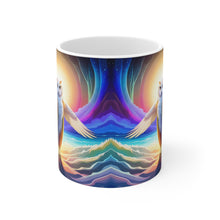Load image into Gallery viewer, Beautiful Owl Standing in a Sea of Colors #5 Mug 11oz mug AI-Generated Artwork