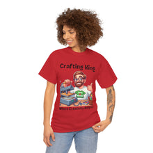 Load image into Gallery viewer, Crafting King: Where Creativity Reigns, T-Shirt Heat Press 100% Cotton Classic