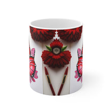 Load image into Gallery viewer, July Ruby Birth Month Colors Fairies & Butterflies #3 Mug 11oz mug AI-Generated Artwork