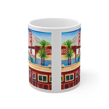 Load image into Gallery viewer, At the Cafe Golden Gate Bridge California #21 Mug 11oz mug AI-Generated Artwork