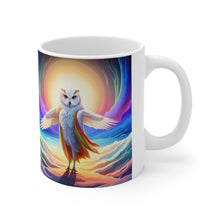 Load image into Gallery viewer, Beautiful Owl Standing in a Sea of Colors #5 Mug 11oz mug AI-Generated Artwork
