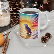 Load image into Gallery viewer, Beautiful Owl Standing in a Sea of Colors #4 Mug 11oz mug AI-Generated Artwork