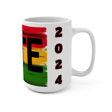 Load image into Gallery viewer, 2024 Election Mask, Civic Engagement Straw Ceramic Coffee Mug 15oz